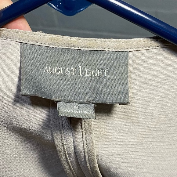 Fitted Dressy Blouse Flare Peplum Style Racing Stripe V Neck Longsleeve Medium - Picture 4 of 14